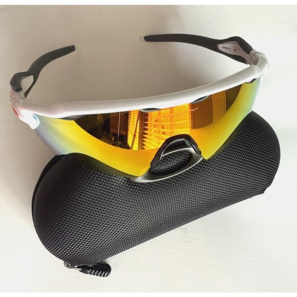 Oakley Radar EV Path Sunglasses - Polished White / Fire Iridium Lens -OO9208-16 - Picture 1 of 16